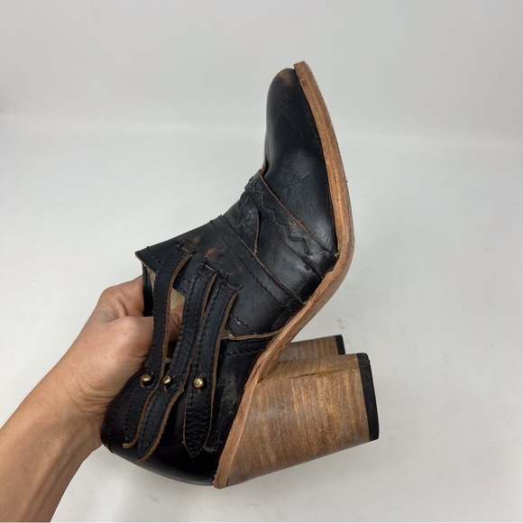 FREEBIRD BY STEVEN Gate Leather Ankle Boot Women’s Size 10 Boho Distressed Fall - Picture 7 of 12